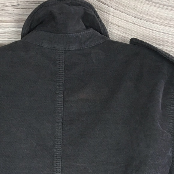 Free People Everlyn Velvet Cotton Blend Cropped Jacket in Moss/Dark Olive Size S - Picture 12 of 13